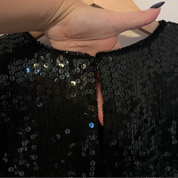 Vintage Braemar by Jeremy Scott 80s glam sequin beaded silk blouse womens medium - Picture 9 of 12